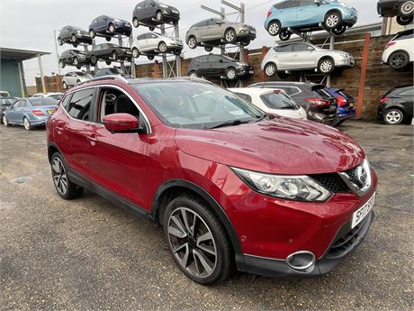 2017 NISSAN QASHQAI TEKNA DIG-T RED 70K MILES