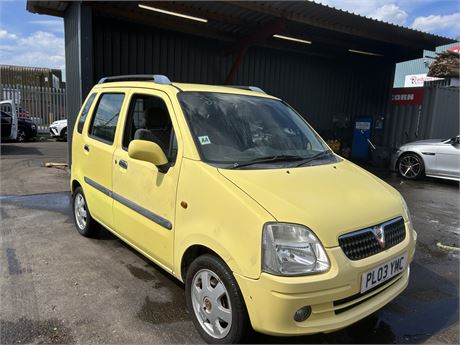 2003 VAUXHALL AGILA CLUB 16V YELLOW