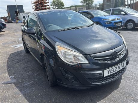 2012 VAUXHALL CORSA LIMITED EDITION ECOTEC-4 OPT S/S BLACK