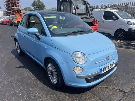 2014 FIAT 500 LOUNGE OPT S/S BLUE